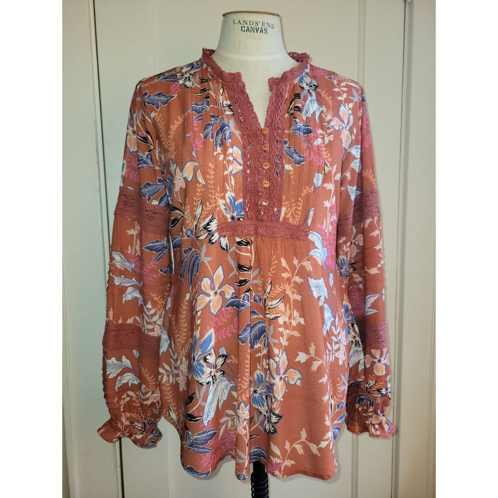 Sundance Women's Long-sleeved Floral SM Blouse